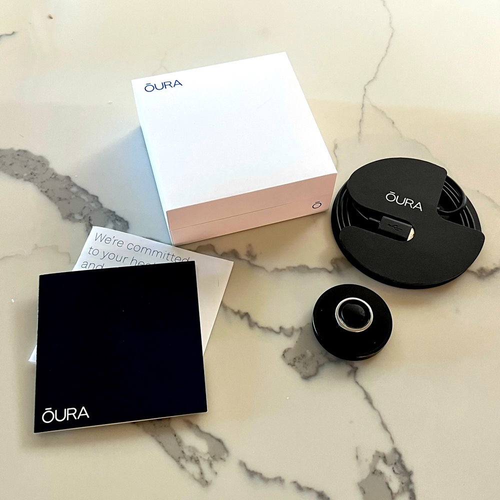2nd generation Oura ring.  Silver, size 6